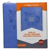Biblia Reina Valera 60 Letra grande edición ltda morado con cierre e índice 12 Puntos