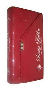 Biblia Reina Valera 60 agenda roja con broche