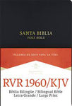 Biblia bilingüe Reina Valera 60 / King James Version  negro 10 P
