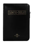 Biblia Reina Valera 60 mediana letra grande negro con dorado, cierre,  ayudas código QR  PJR