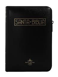 Biblia Reina Valera 60 mediana letra grande negro con dorado, cierre,  ayudas código QR  PJR
