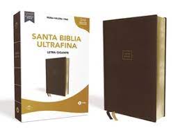Biblia Reina Valera 60 Ultra fina letra gigante Leathersoft Café interior a dos colores