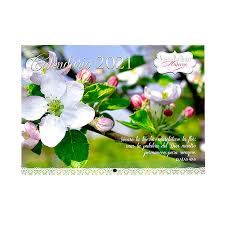 Calendario de pared flores 2021 NPD