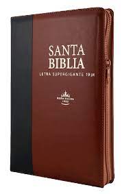 Biblia Reina Valera 60 letra super gigante marrón/marrón, índice, cierre 19P PJR