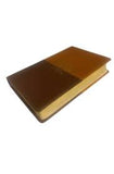 Biblia Reina Valera 60  Bi-tono café café canto dorado letra grande mediana Piel PJR