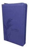 Biblia Reina Valera 60 promesas edición lavanda manual con cierre, índice y letra grande 12P