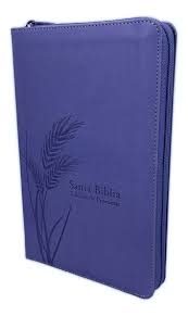 Biblia Reina Valera 60 promesas edición lavanda manual con cierre, índice y letra grande 12P