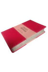 Biblia Reina Valera 60 rosa rosa canto plateado piel letra grande 12P PJR