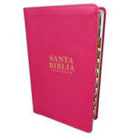 Biblia Reina Valera 60 Clásica manual letra grande rosa índice 12P PJR