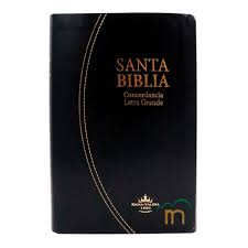Biblia Reina Valera 60 mediana imitación piel negro letra grande e índice PJR