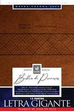 Biblia Reina Valera 60 promesas letra gigante café imitación piel