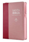 Biblia Reina Valera 60 mediana rosa y rosa cierre letra super gigante índice y cierre PJR