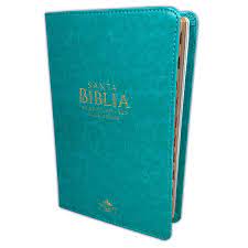 Biblia Reina Valera 60 Clásica turquesa imitación piel con índice letra grande 12.5P PJR