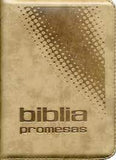 Biblia chica imitación estudio promesas Reina Valera 60 café