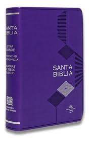 Biblia Reina Valera 60 chica letra grande purpura PJR MDM