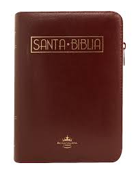 Biblia Reina Valera 60 mediana vino tinto canto dorado letra grande con cierre e índice  PJR