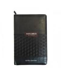 Biblia Reina Valera 60 Clásica Abba negro/negro imitación piel cierre, índice 12.5P PJR