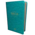 Biblia Reina Valera 60 Clásica turquesa imitación piel manual 12.5P PJR