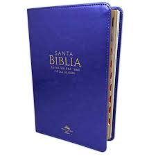 Biblia Reina Valera 60 Clásica morada imitación piel con índice manual 12.5P PJR