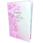 Biblia Reina Valera 60 Flex cover flores rosas imitación piel manual 12.5P PJR
