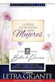 Biblia Reina Valera 60 promesas letra gigante floral imitación piel