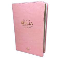 Biblia Reina Valera 60 Clásica rosa imitación piel manual 12.5P PJR