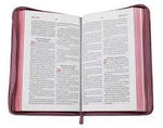 Biblia Reina Valera 60 manual letra grande rosa QR con cierre PJR