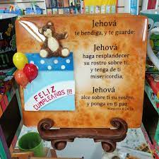 Retablo feliz cumpleaños Números 6:24-26 NTV azul