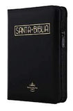 Biblia Reina Valera 60 chica negro canto dorado QR con cierre e índice PJR