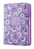 Biblia Reina Valera 60 bolsillo lila canto lavanda con cierre PJR