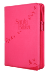Biblia Reina Valera 60 letra gigante imitación rosa QR PJR