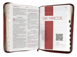 Biblia Reina Valera 60 letra gigante vino tinto índice cierre PJR