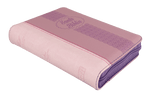 Biblia Reina Valera 60 bolsillo lila/rosa imita piel c/cierre letra grande Palabras Jesús Rojo