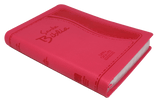 Biblia Reina Valera 60 letra gigante imita piel rosa Palabras Jesús Rojo