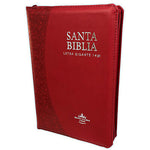 Biblia Reina Valera 60 color rojo tamaño manual letra gigante cierre