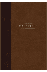 Biblia NBLA de Estudio MacArthur, Leathersoft, Café, Interior a dos colores, con índice
