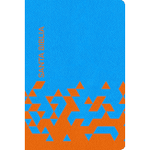 Biblia NVI regalos y premios, azul océano-papaya simil piel